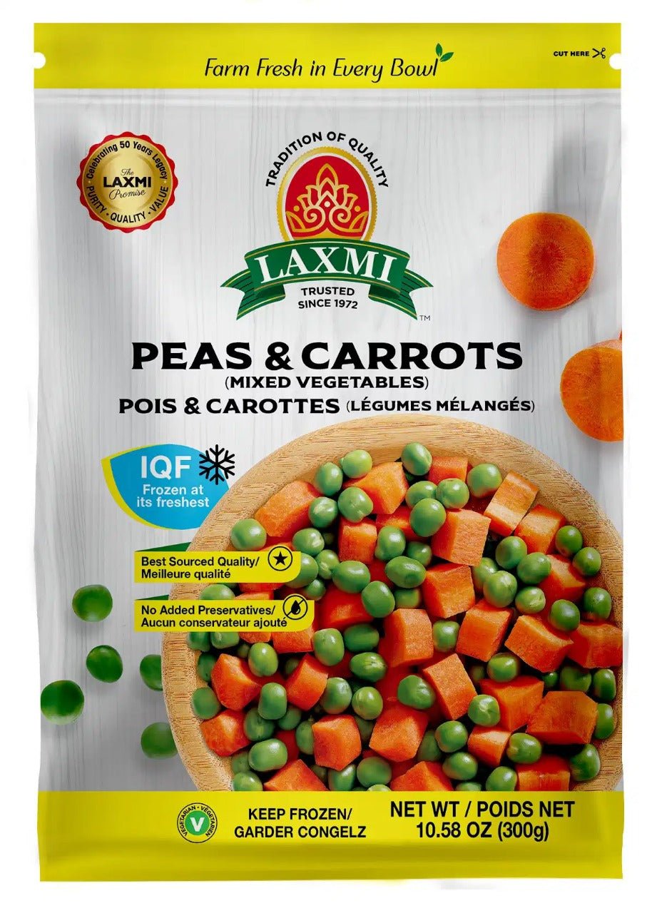 Frozen Laxmi Peas & Carrot Mix 300 Gm