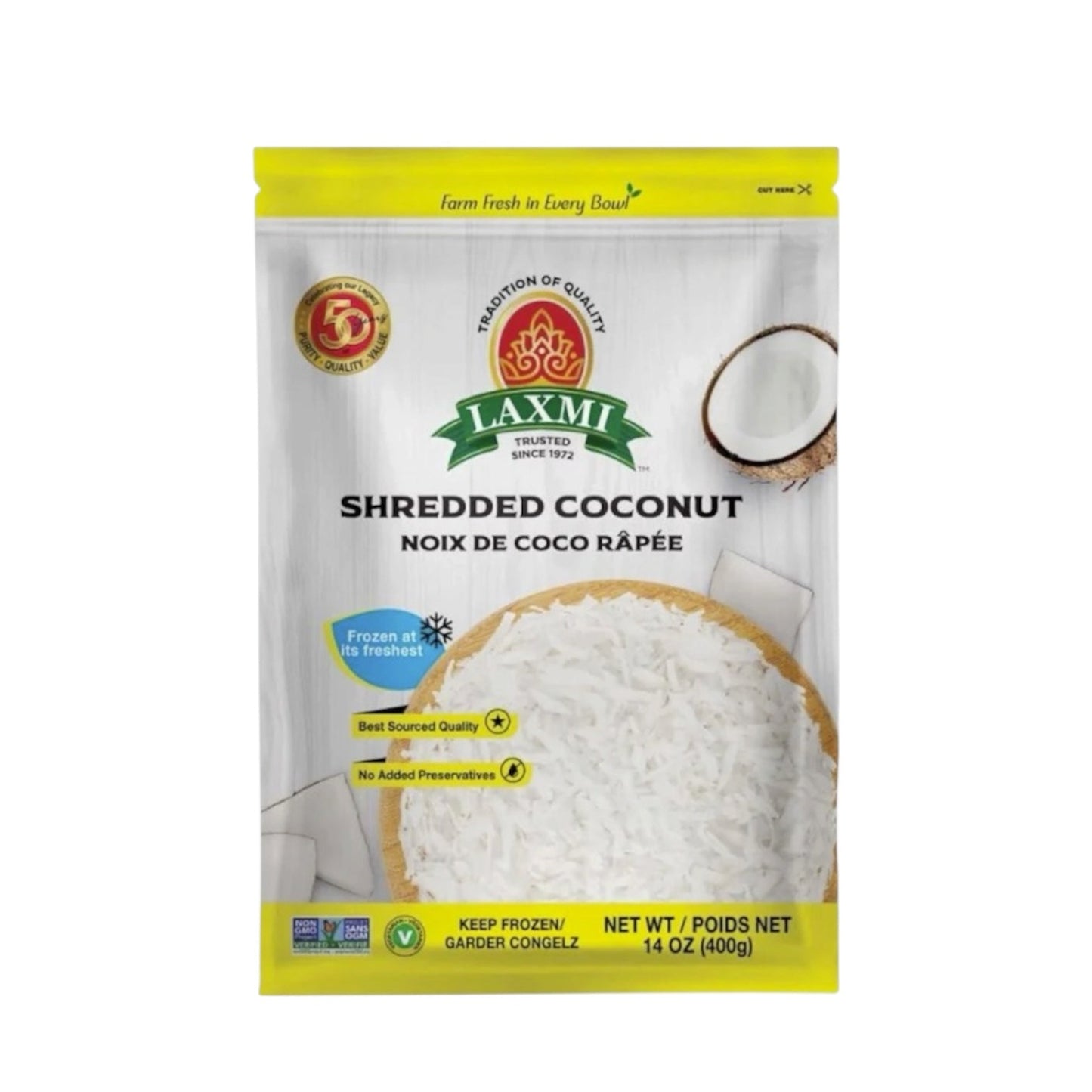 Frozen Laxmi Shredded Coconut 400 Gm