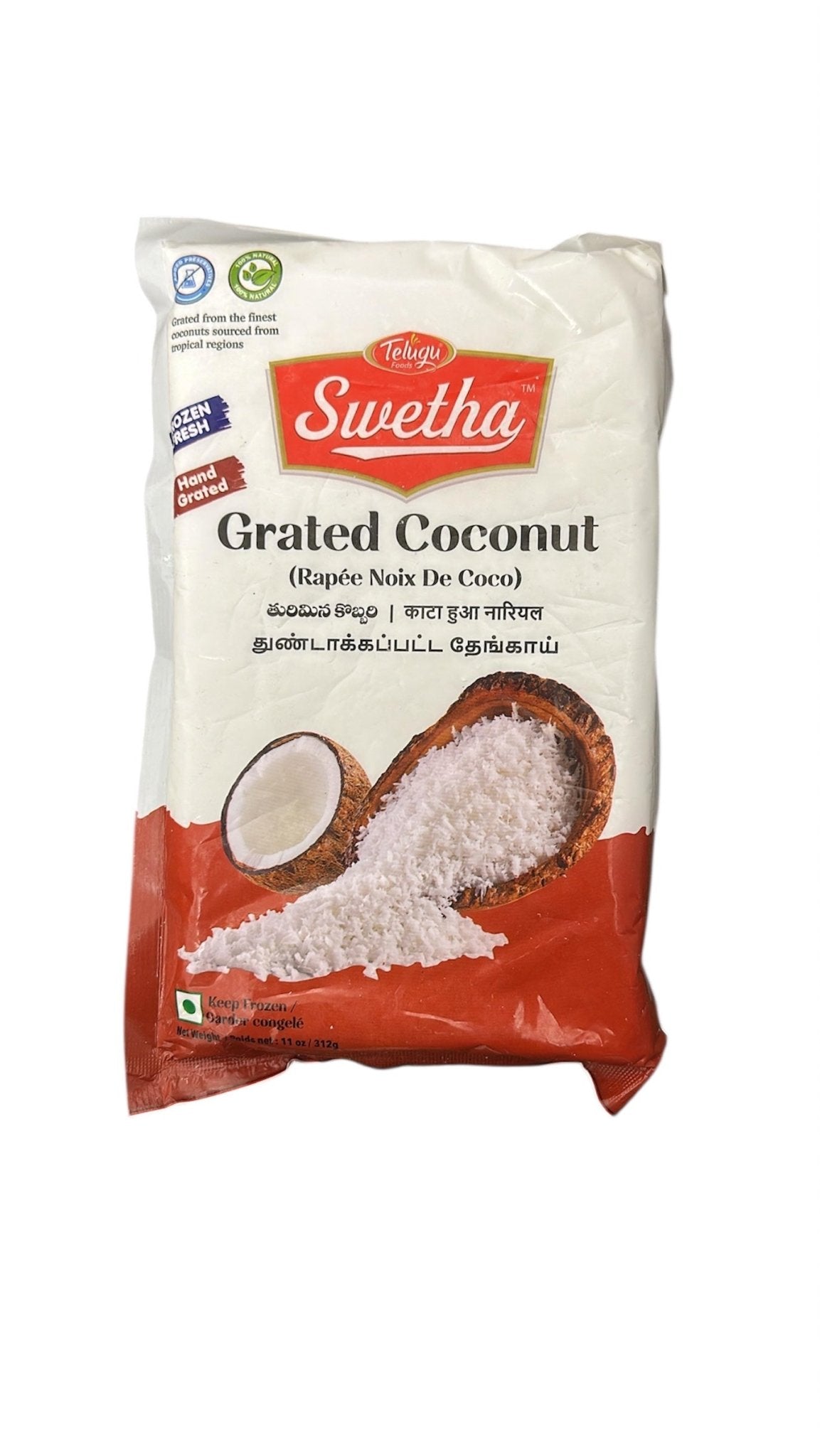 Frozen Swetha Telugu Grated Coconut 312 GM