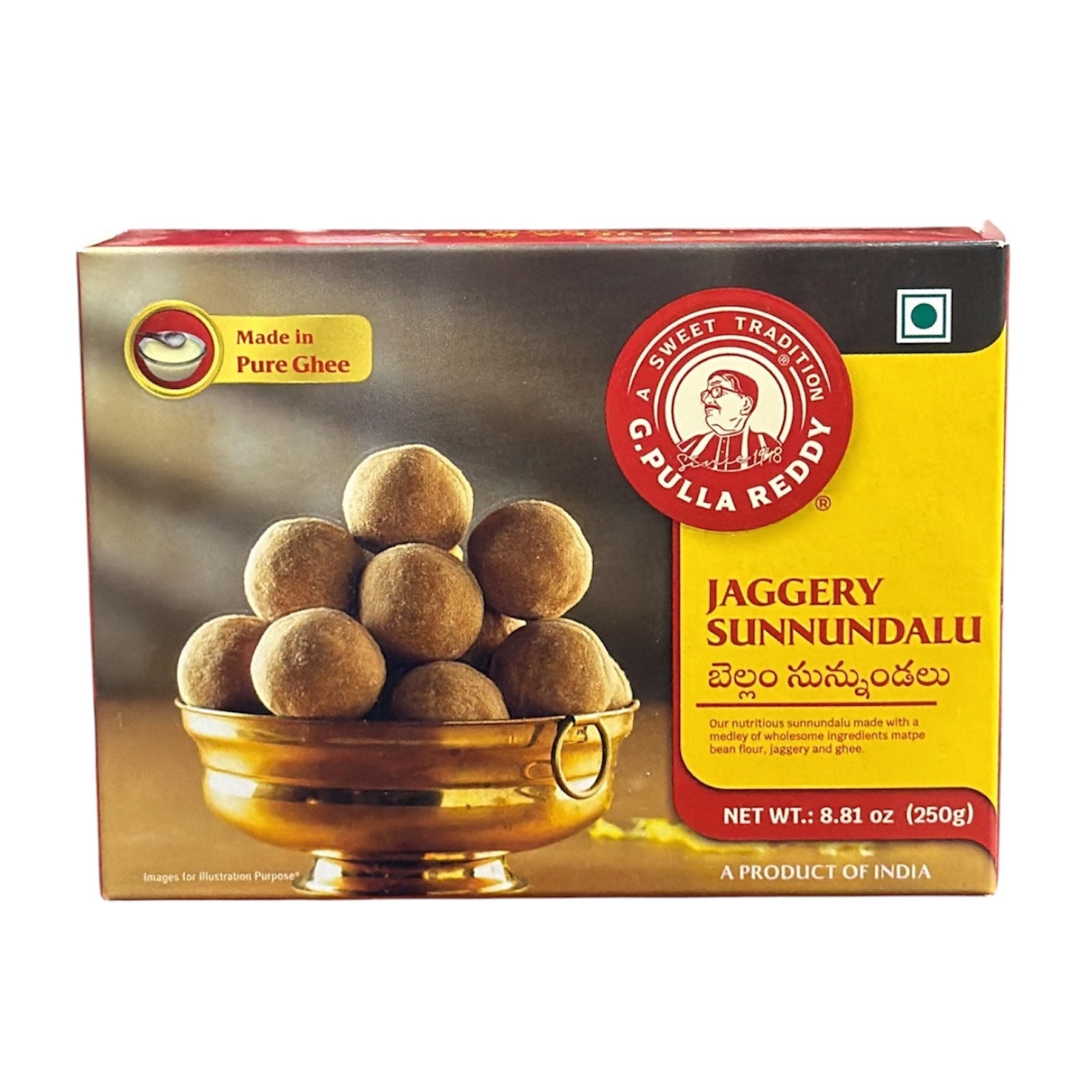 G Pulla Reddy Jaggery Sunundalu 250 GM