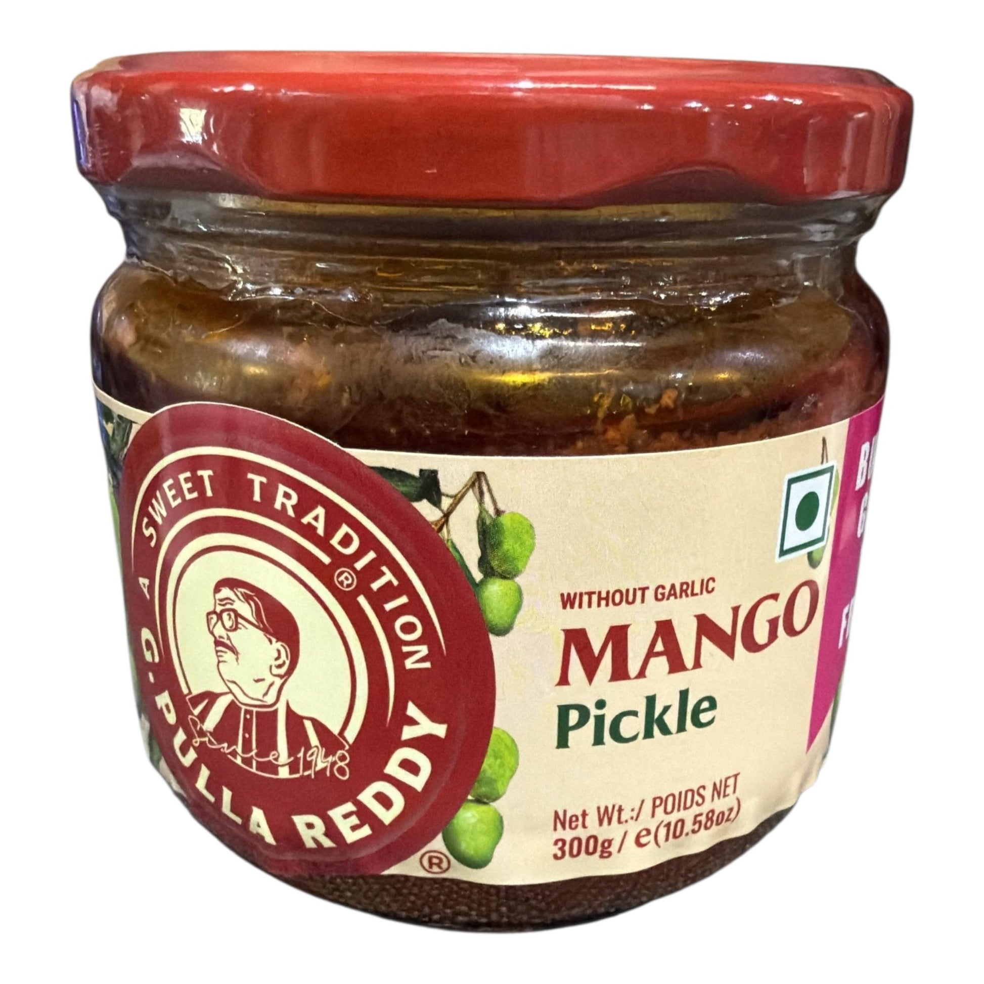 G Pulla Reddy Mango Pickle without Garlic 300 GM