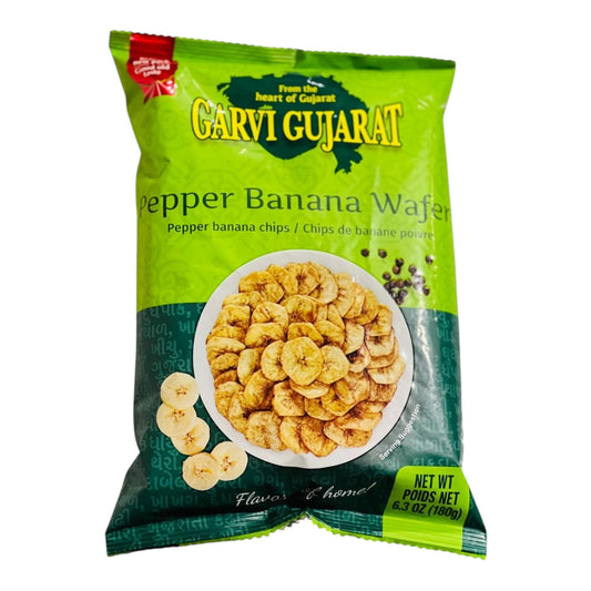 Garvi Gujarat Banana Chips Pepper 180 Gm