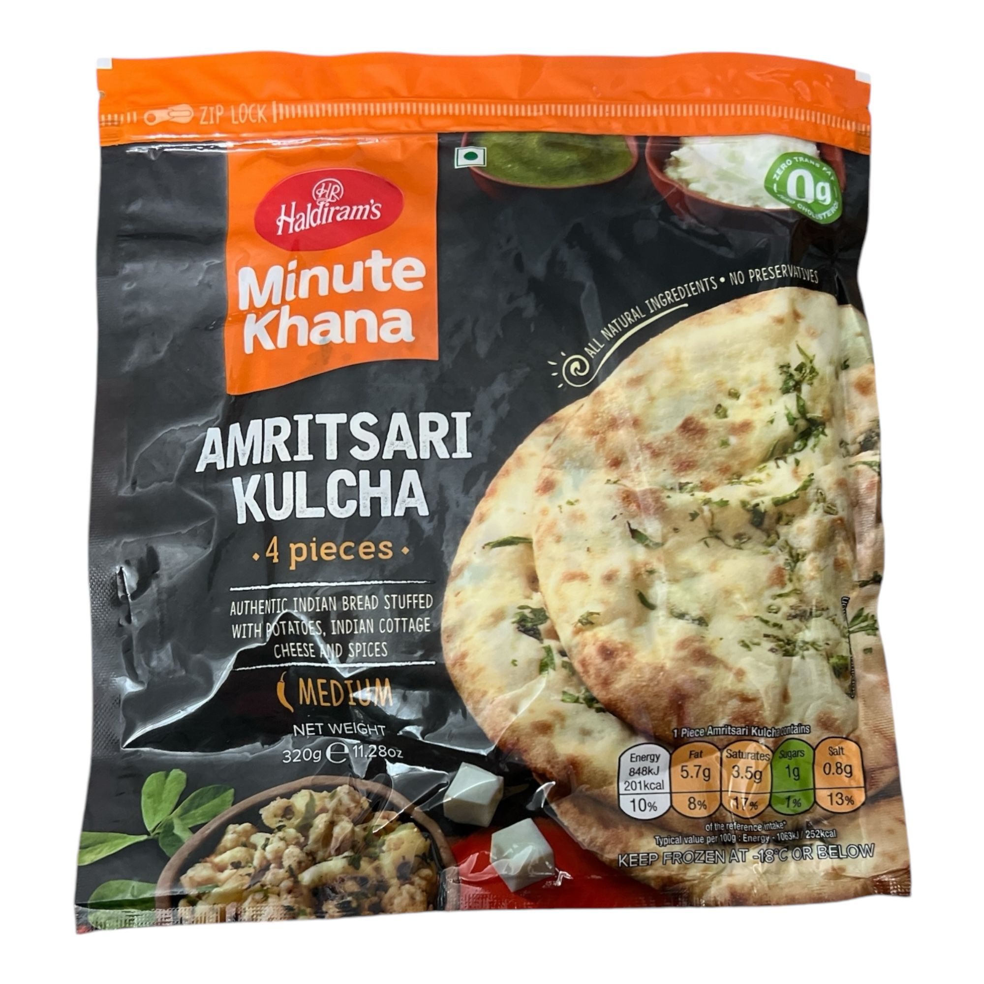 Haldiram Frozen Amritsari Kulcha (Pack of 4)
