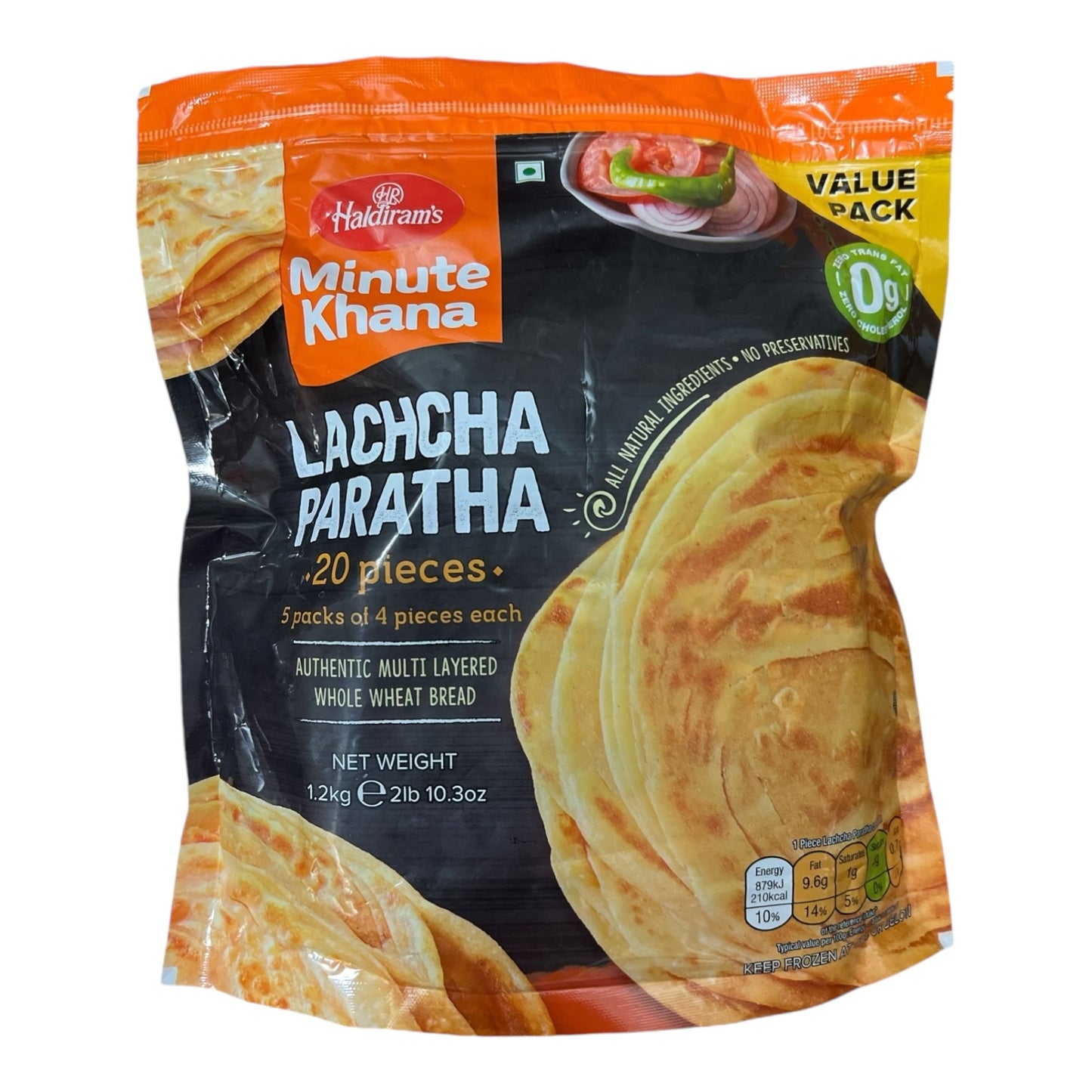Haldiram Frozen Lachcha Paratha 1.2 KG (Pack of 20)