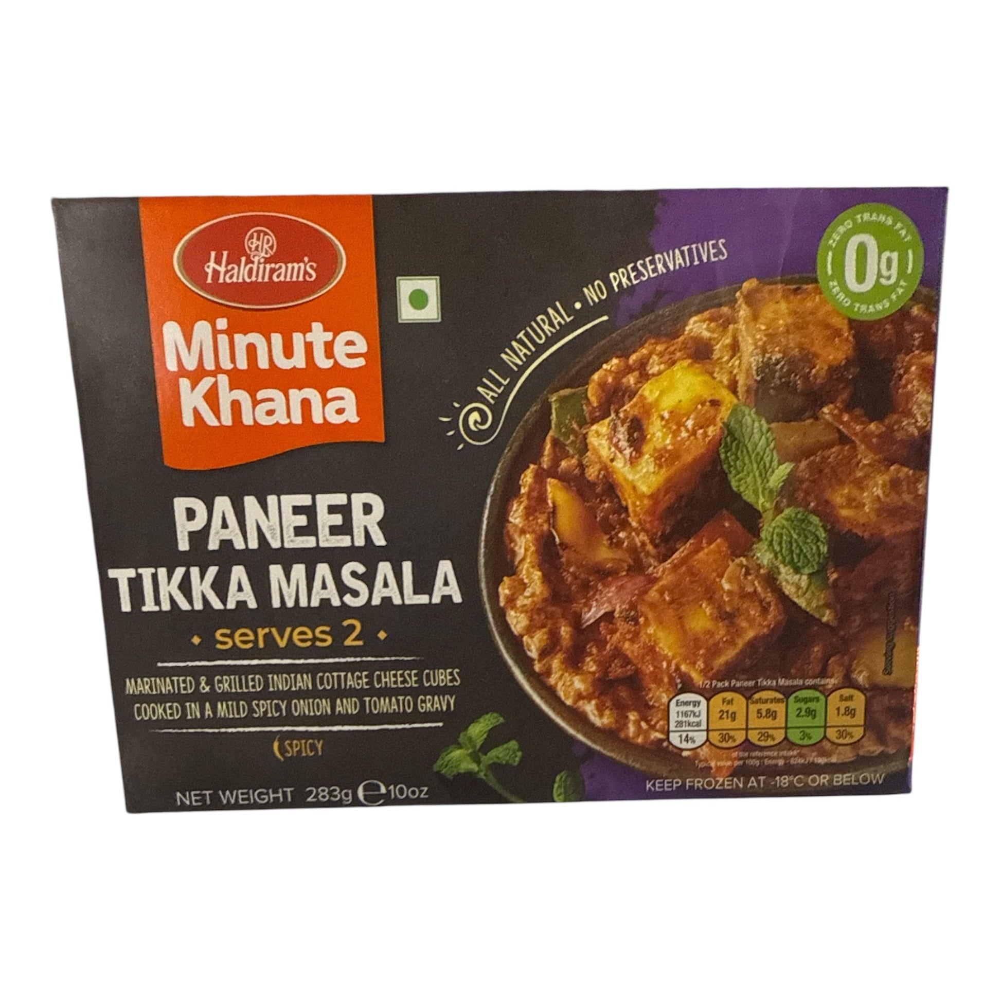 Haldiram Frozen Paneer Tikka Masala 283 gm