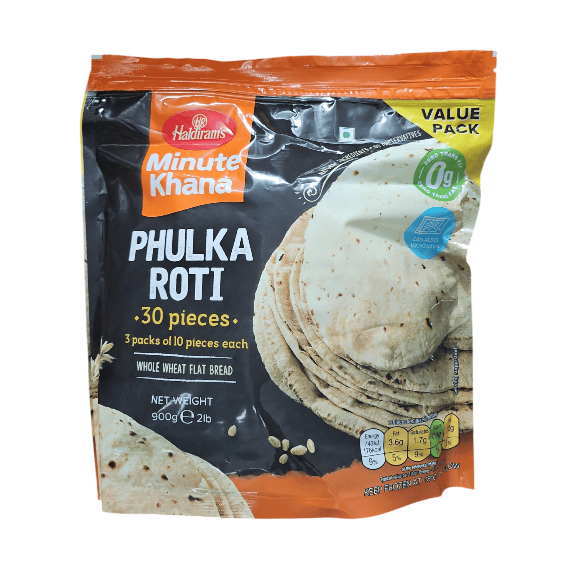 Haldiram Frozen Phulka Roti (Pack of 30)