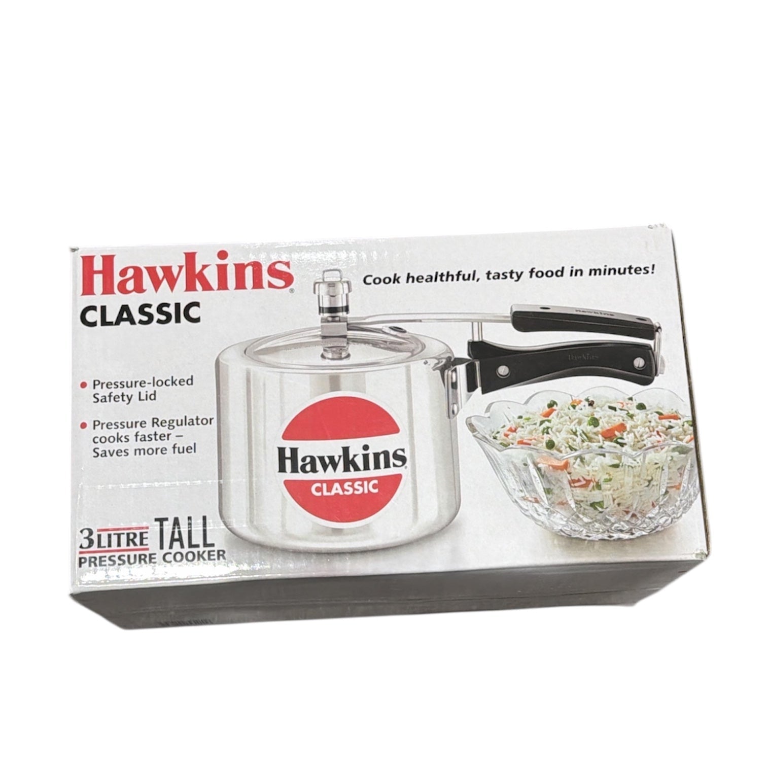 Hawkins Aluminum Pressure Cooker 3 L wide / tall