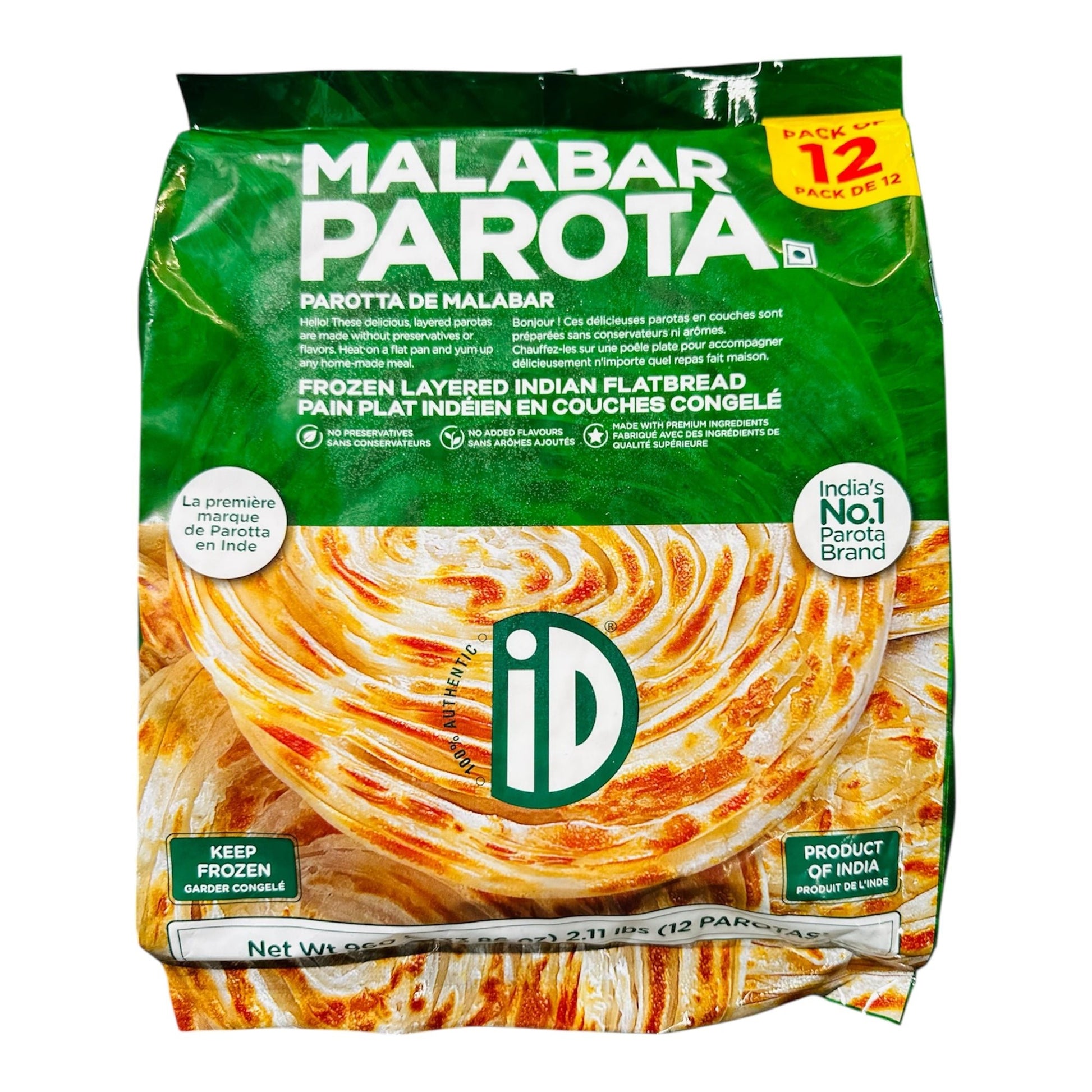 ID Malabar Parota 900 gm (12 Pc)