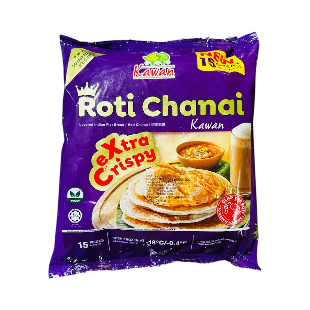 Kawan Roti Chanai Crispy (Pack of 15)