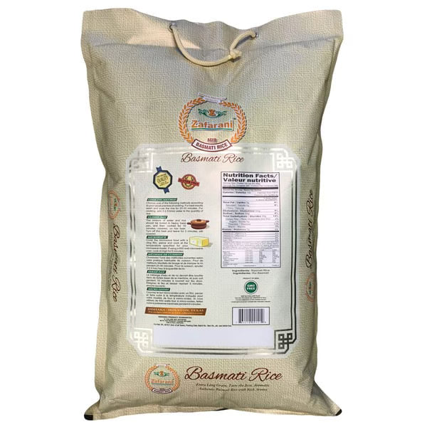 Zafarani Basmati Rice 20 LB