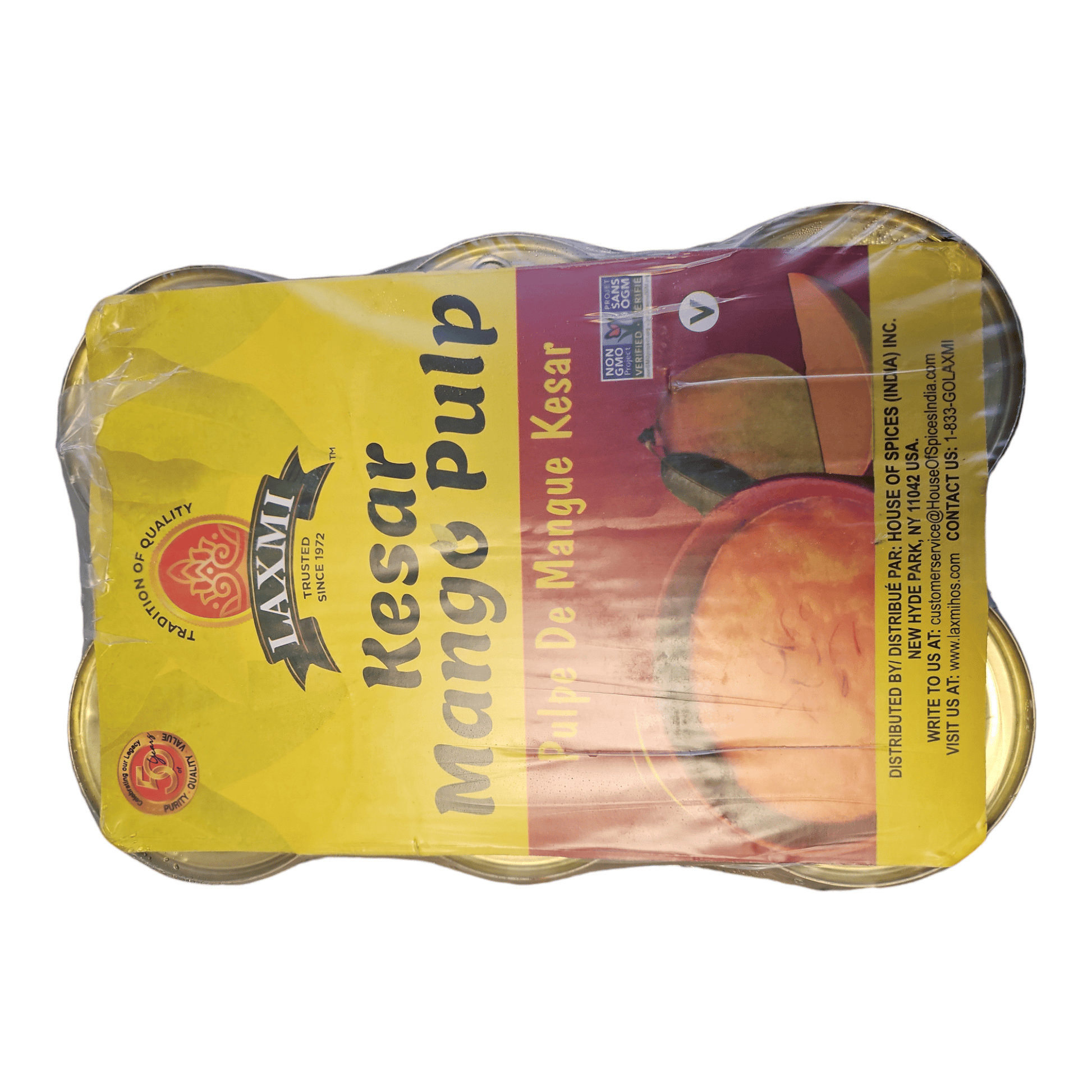 Laxmi Kesar Mango Pulp each 850gm