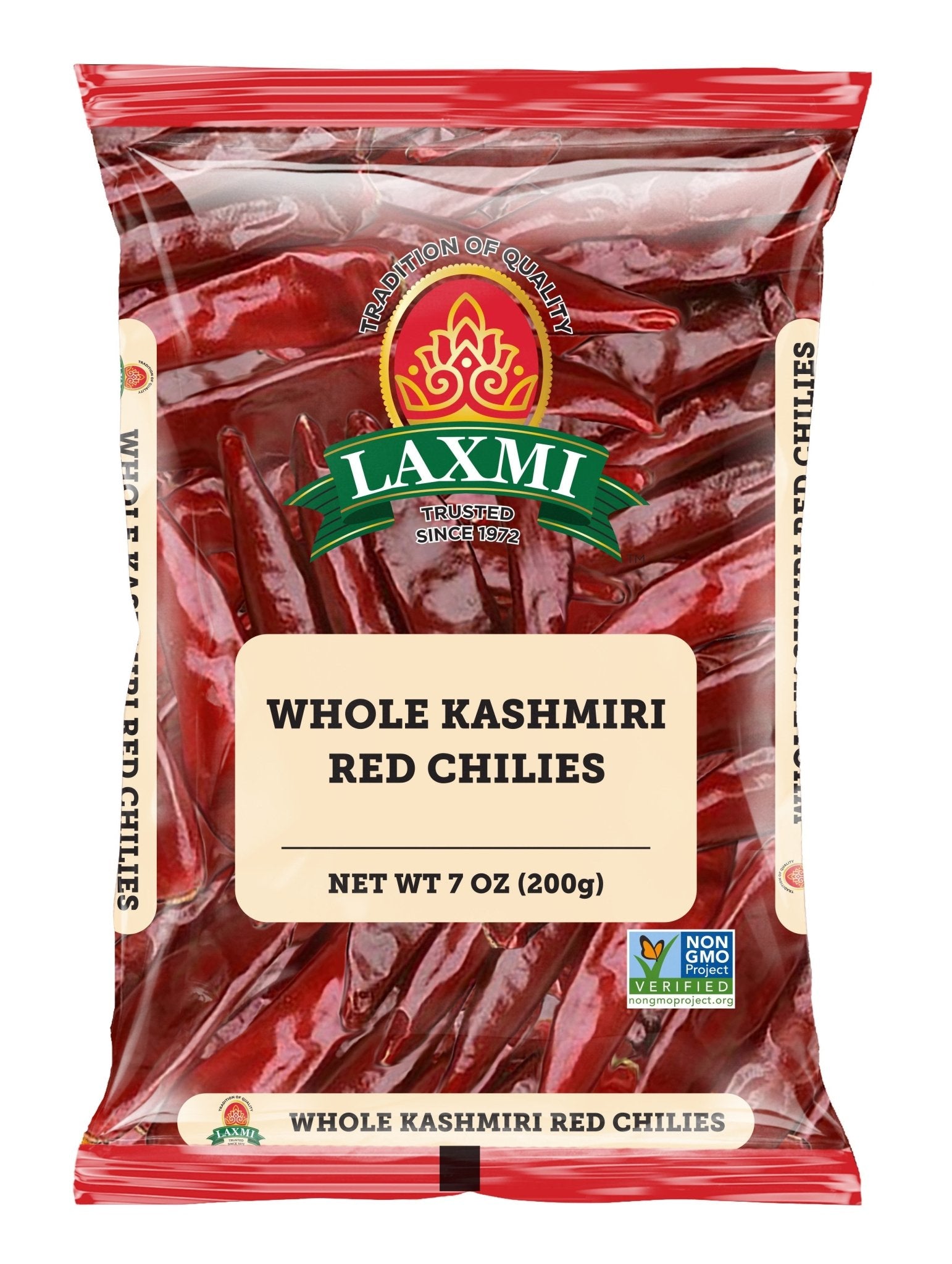 Laxmi Whole Kashmiri Red Chilli 200 Gm