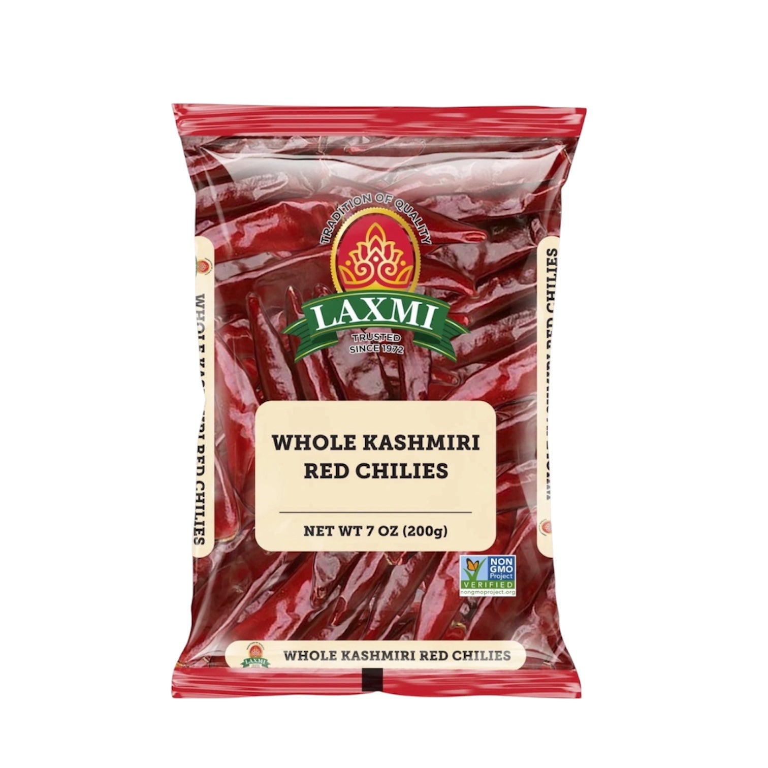 Laxmi Whole Kashmiri Red Chilli 200 Gm