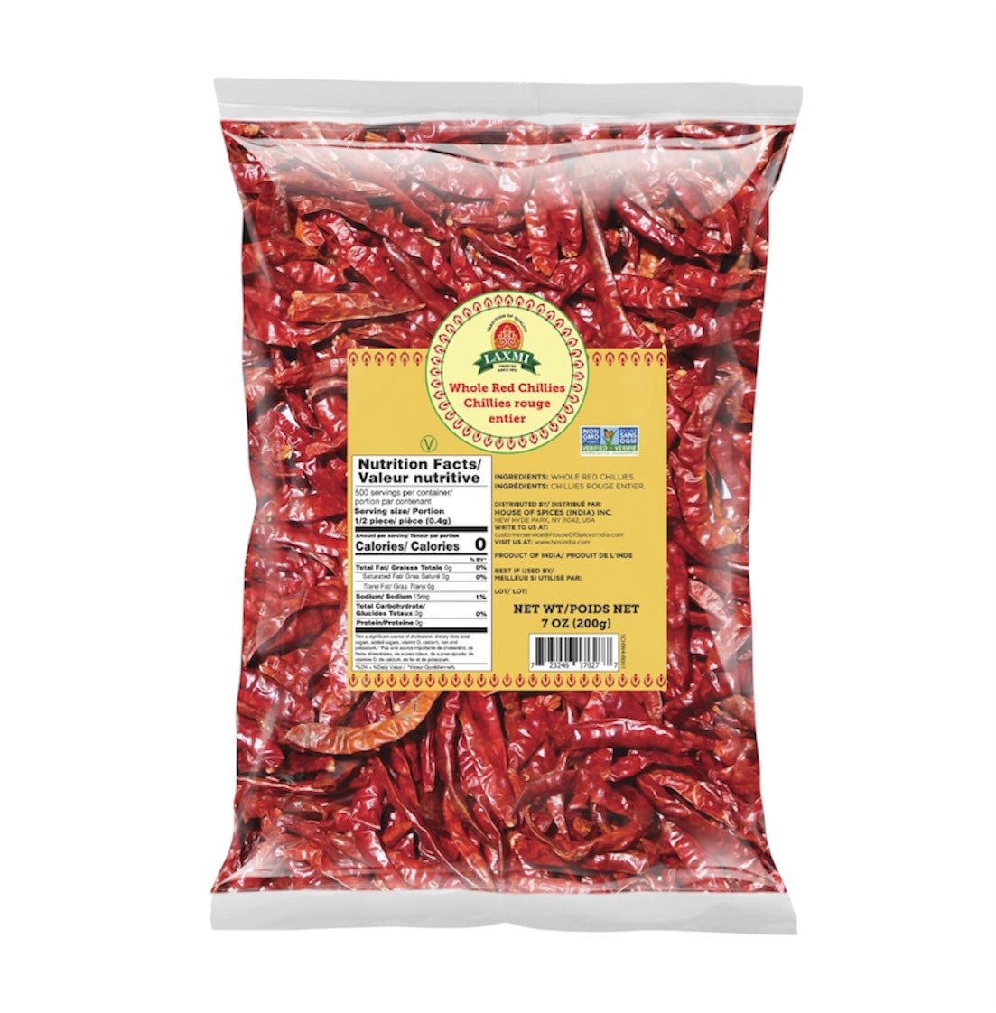 Laxmi Whole Red Chilli 200 Gm