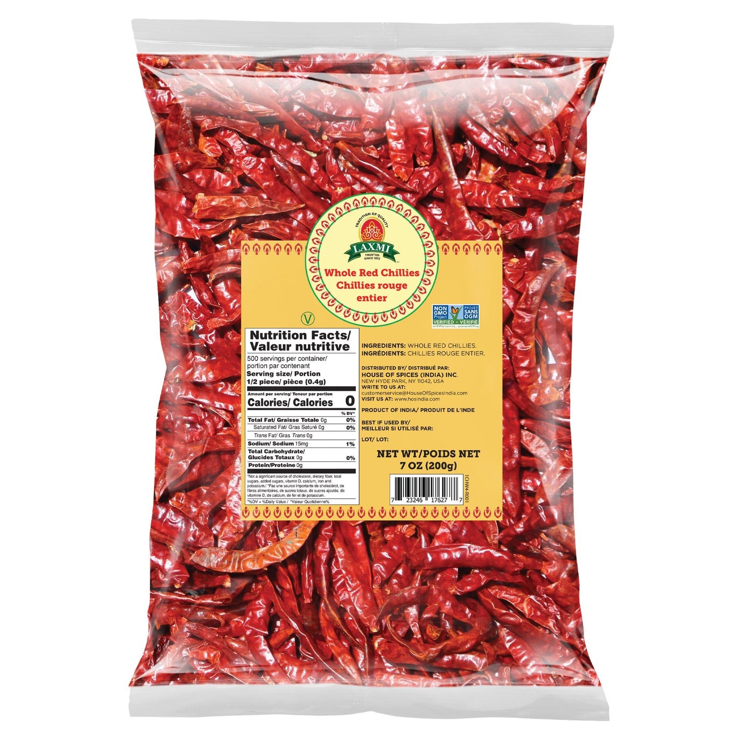 Laxmi Whole Red Chilli 200 Gm