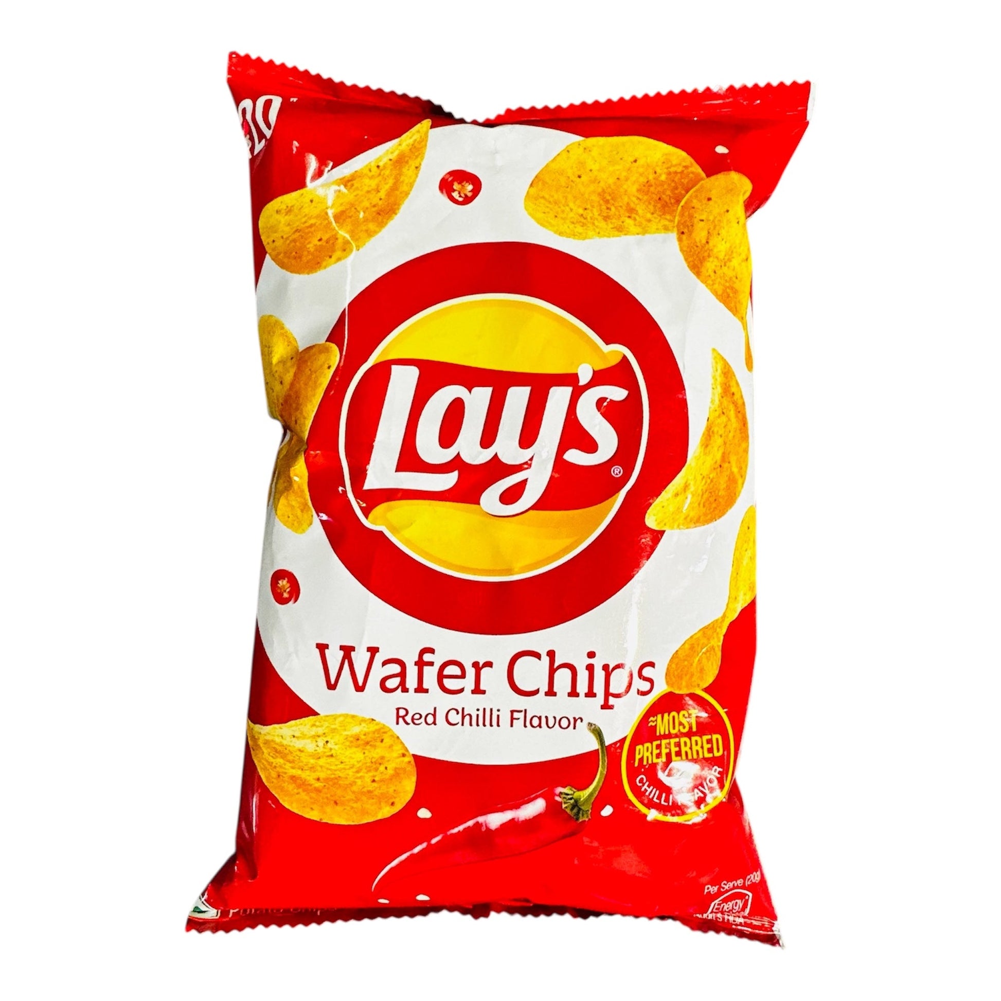 Lays Red Chili Flavor Wafer Chips 48 gm