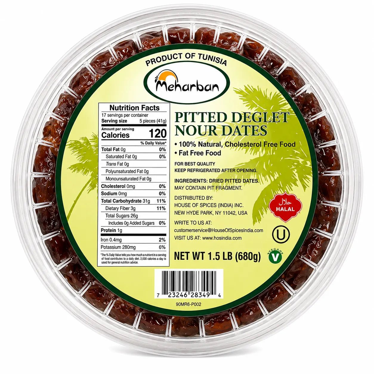 Meharban Pitted Dates 24 OZ