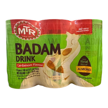 MTR Badam Milk Drink (Cardamom Flavor) each Tin 180 ml