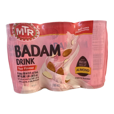 MTR Badam Milk Drink (Rose Flavor) tin each 180 ml