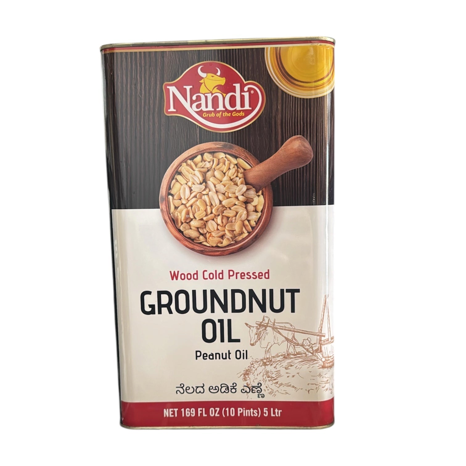 Nandi Wood Cold Pressed Groundnut Oil 5 Ltr