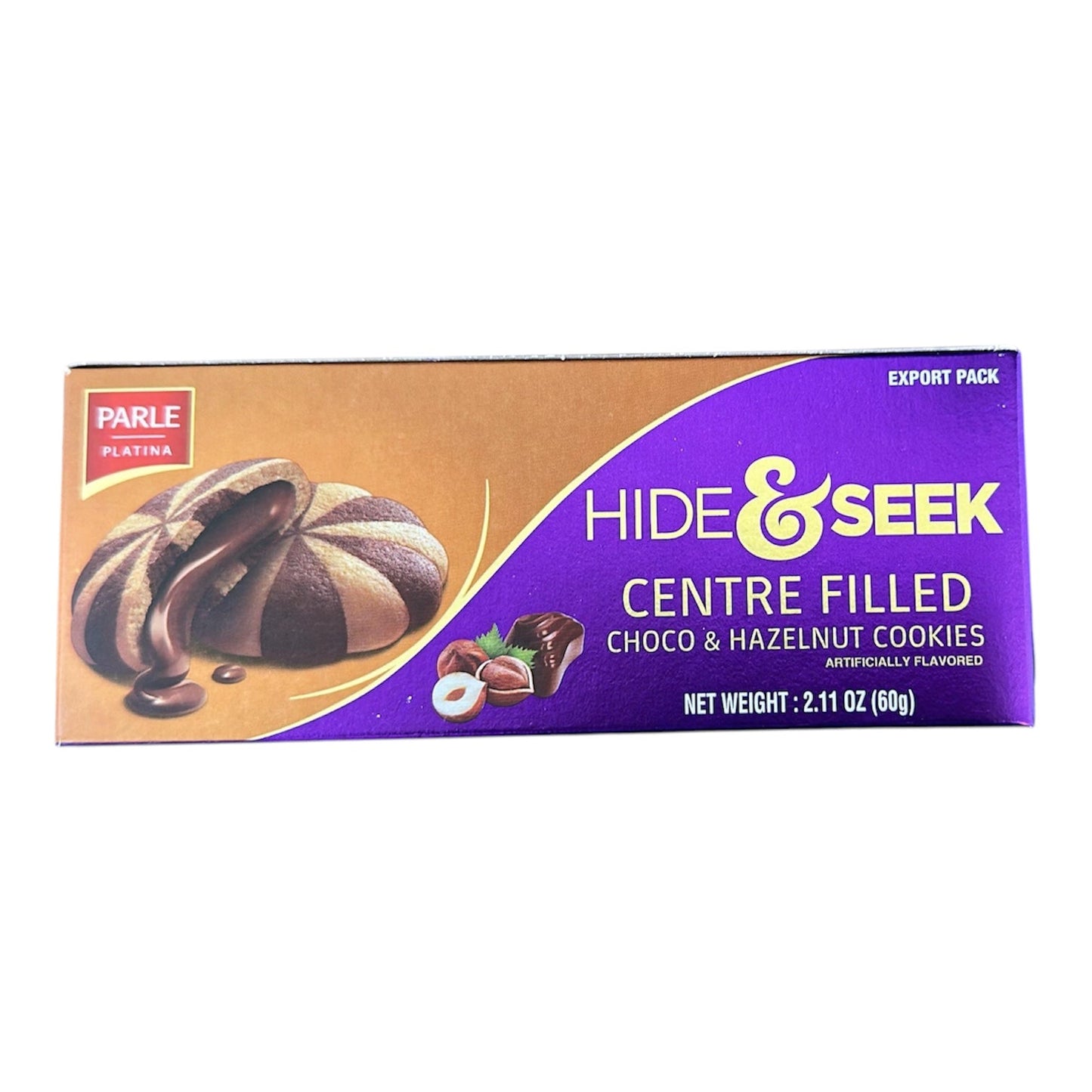 Parle Hide & Seek Centre Filled Hazelnut Choco Cookies 60 GM