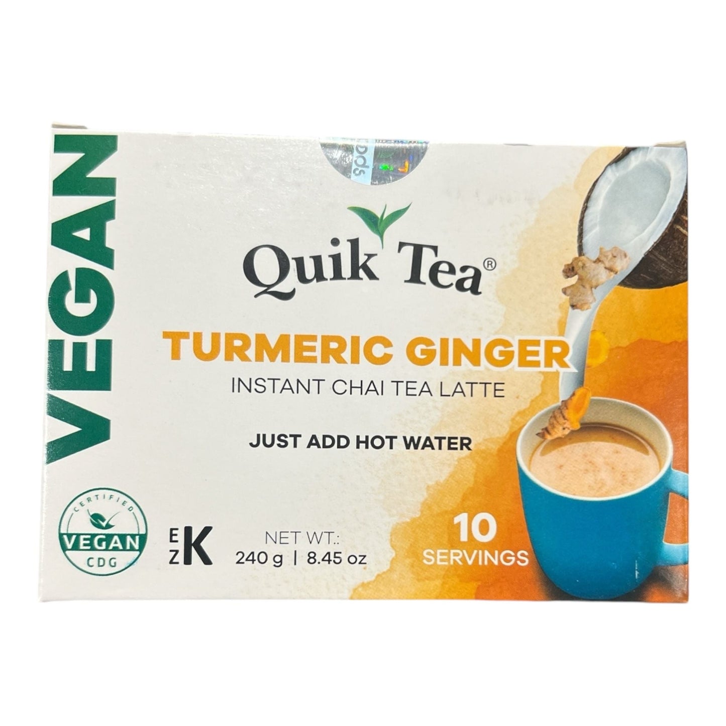 Quick Tea Vegan Turmeric Ginger Chai 8.5 Oz