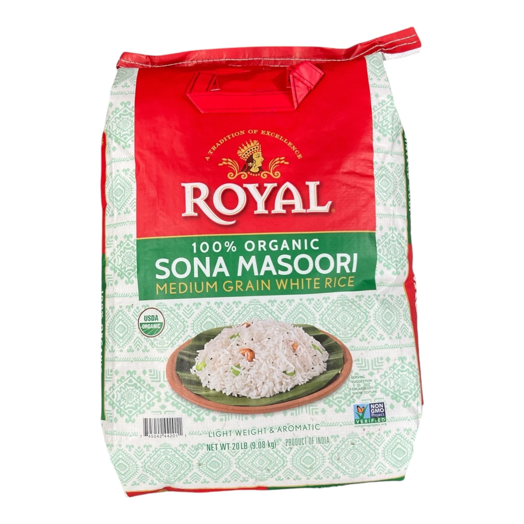 Royal Organic Sona Masoori Rice 20 Lb
