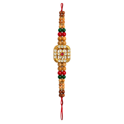 Royal Square Stone Rakhi 1 Pc