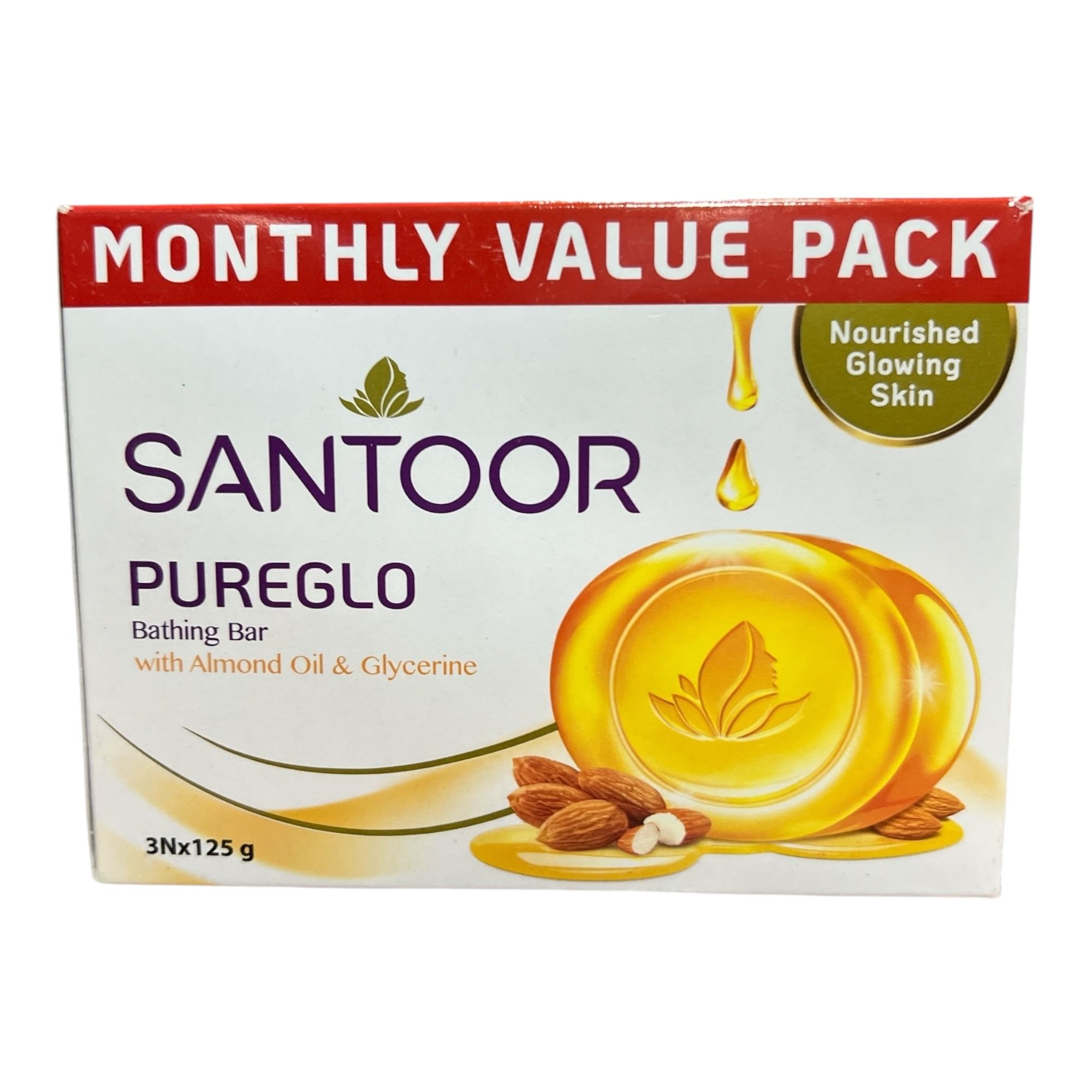 Santoor Glycerine Soap 125 GM (3 Pack)