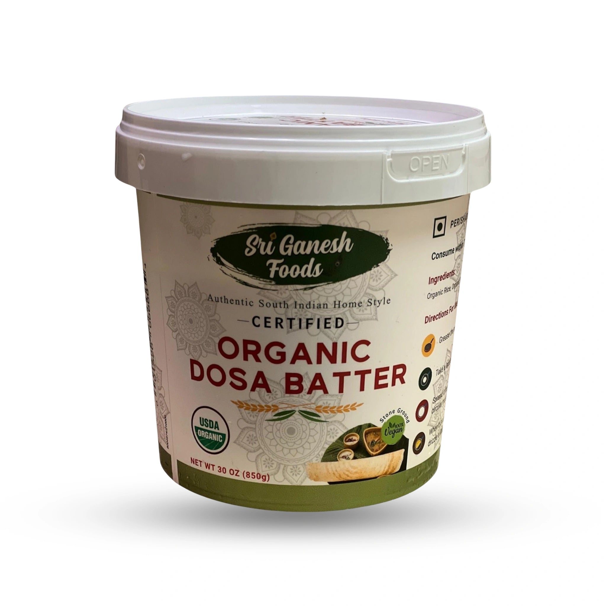 Sri Ganesh Organic Dosa Batter 30 Oz