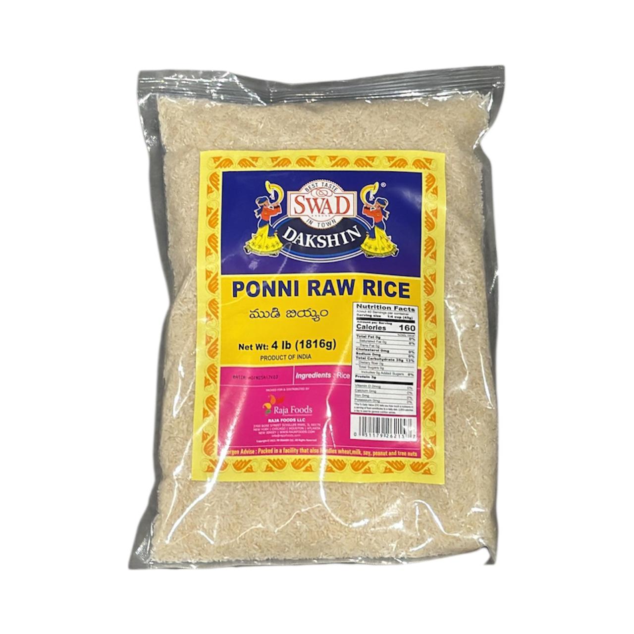 Swad Ponni Raw rice 4 LB