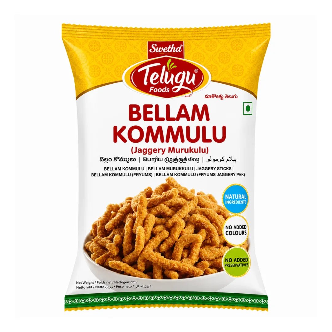 Telugu Foods Bellam Kommulu / Jaggery Murukku 170 Gm