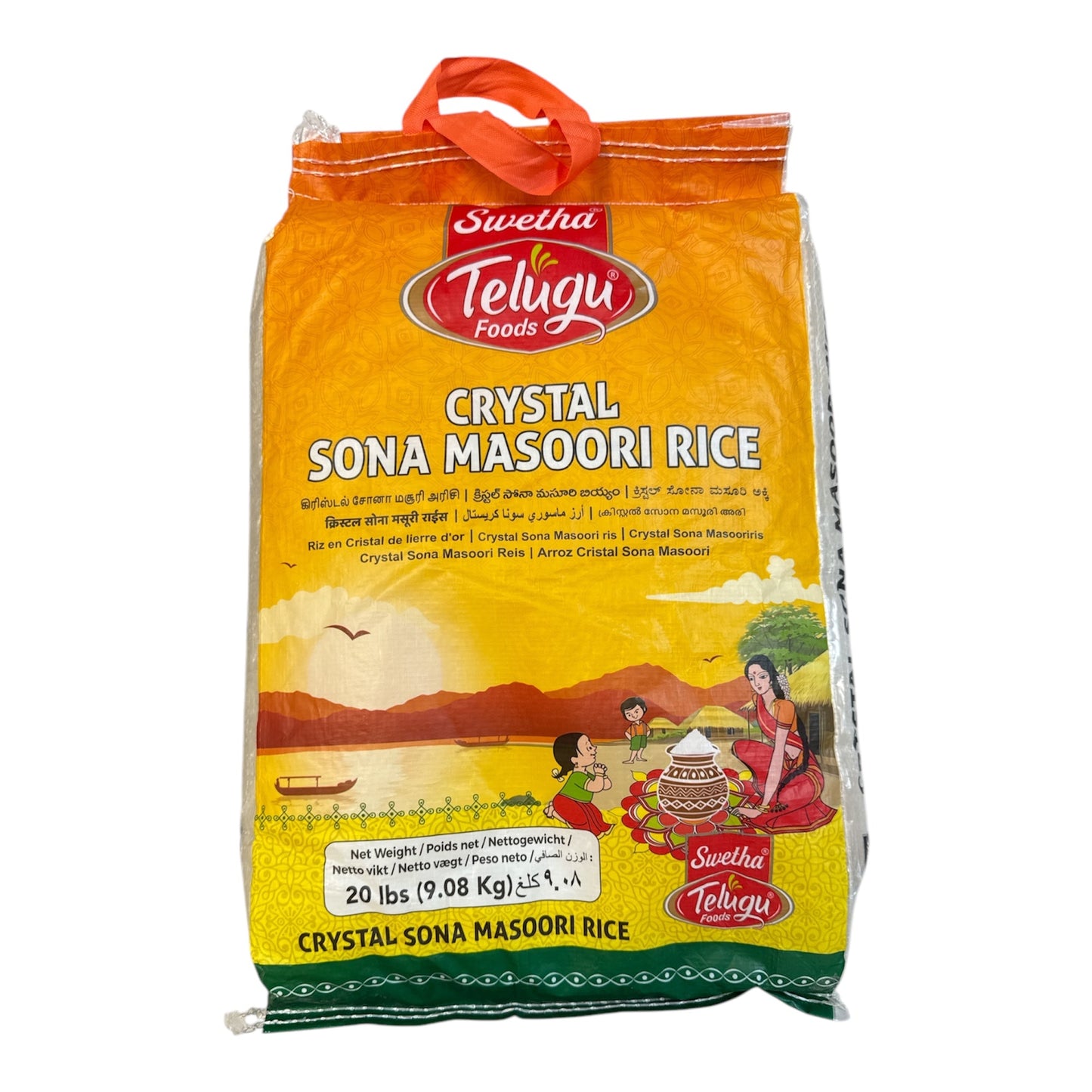 Telugu Foods Crystal Sona Masuri Rice 20 LB
