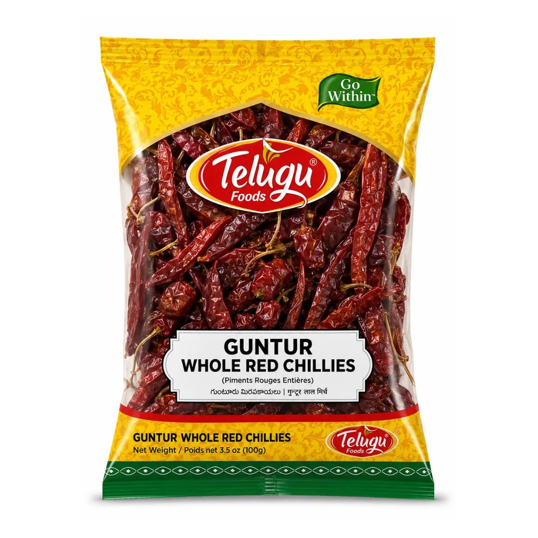 Telugu Foods Guntur Whole Red Chillies 200 gm