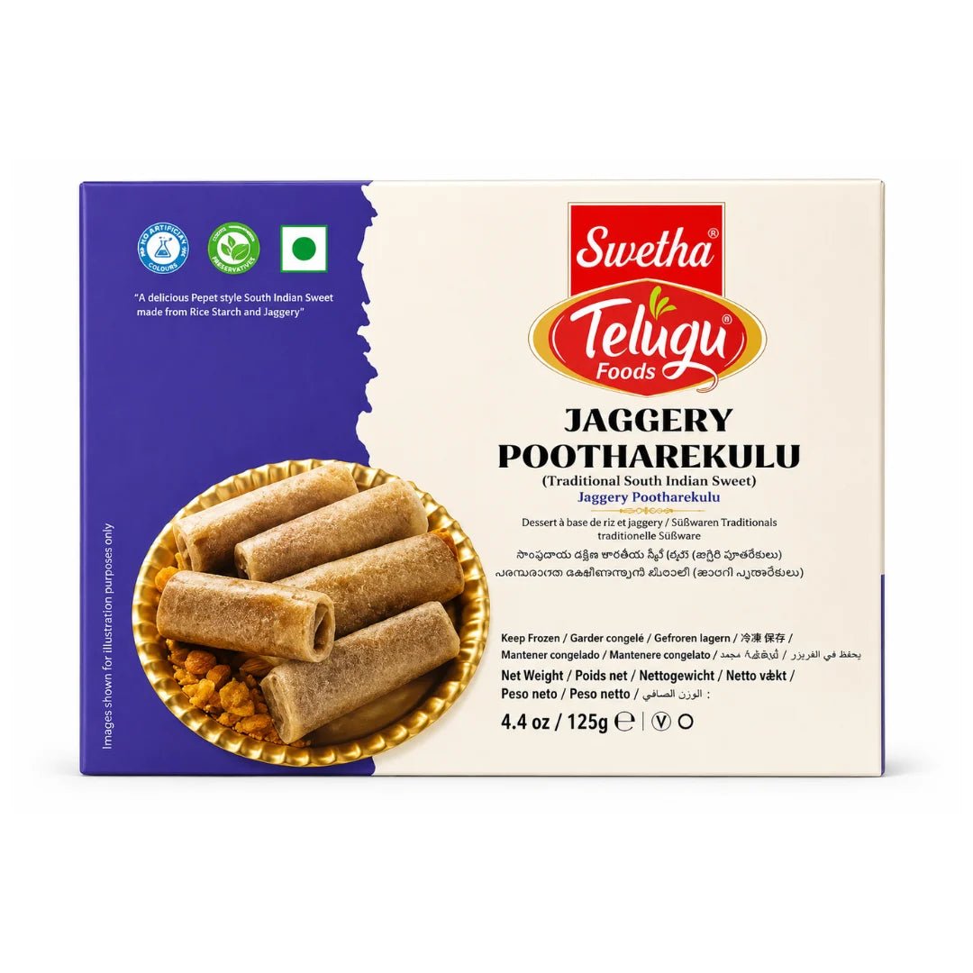 Telugu Foods Jaggery Pootharekulu 125 Gm