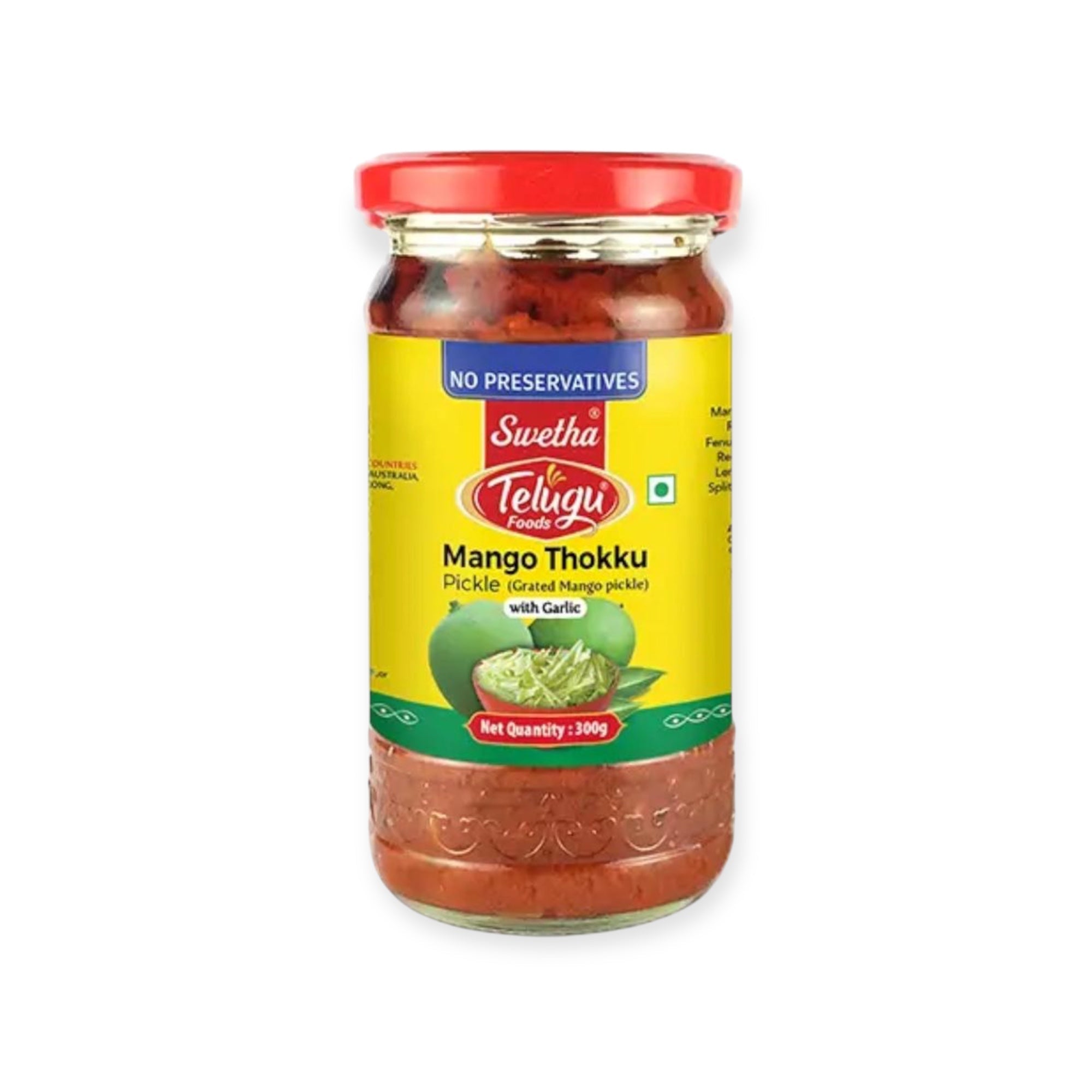Telugu Foods Mango Thokku Pickle (with Garlic) 300 Gm