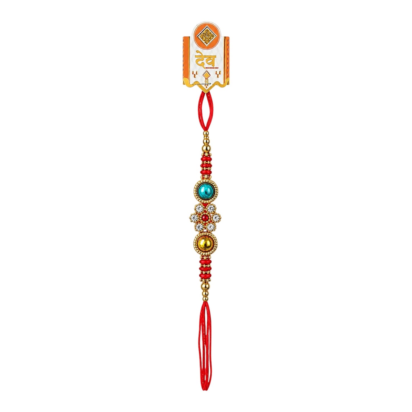 Traditional Multicolor Beaded Rakhi 1 Pc