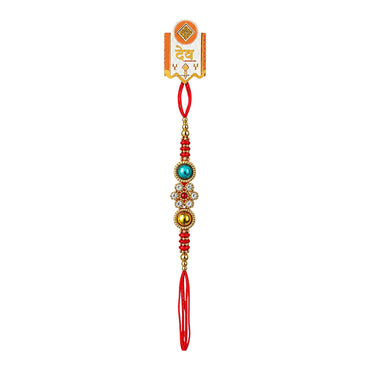 Traditional Multicolor Beaded Rakhi 1 Pc