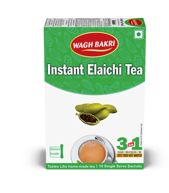Wagh Bakri Instant Elaichi Tea 140 Gm (10 pack)