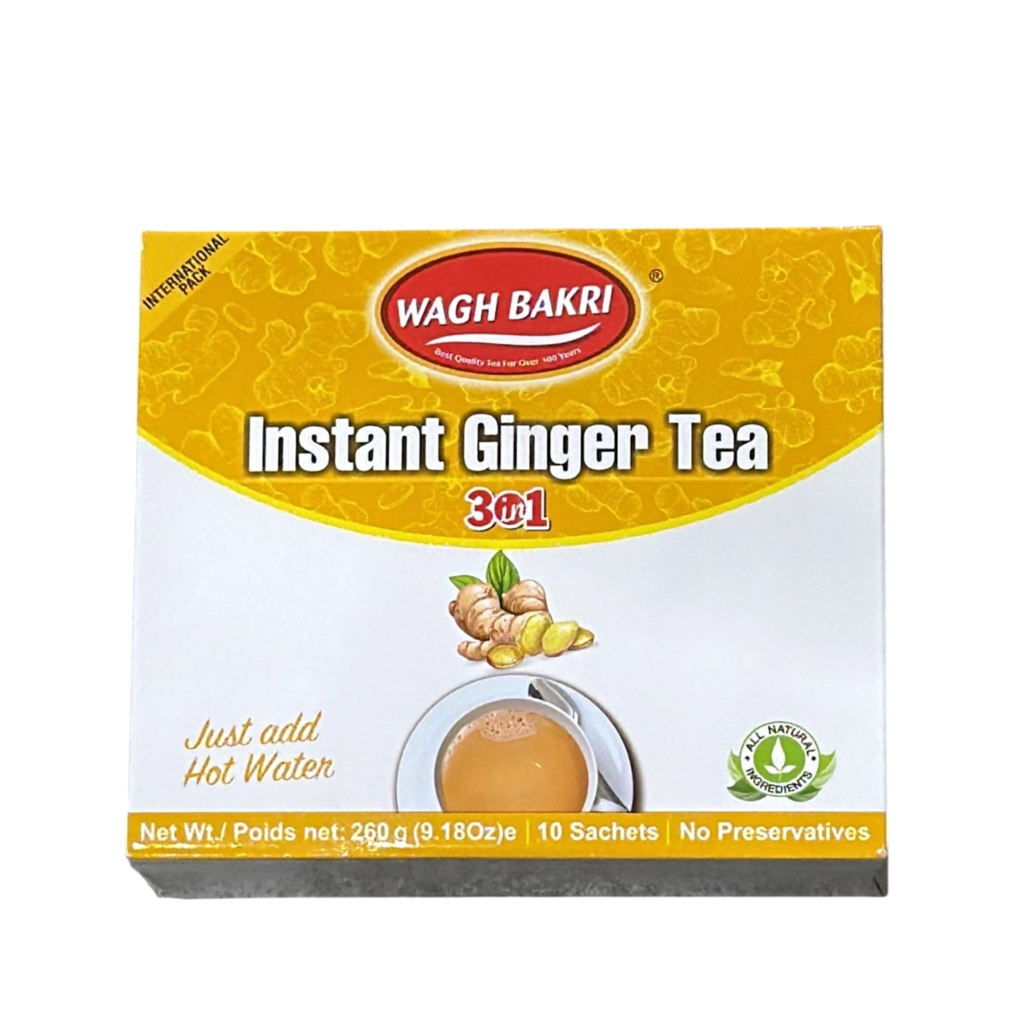 Wagh Bakri Instant Ginger Tea 260 Gm (10 Pack)