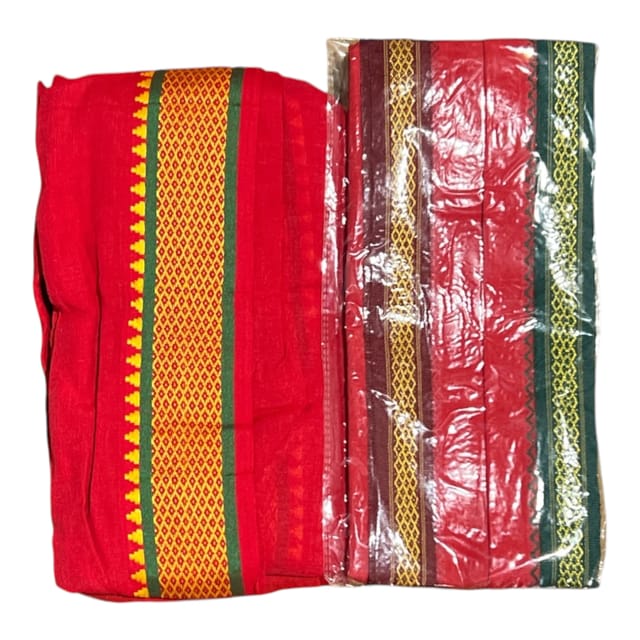 Dhoti & Gamcha Set (Red,Yellow,White,Orange)