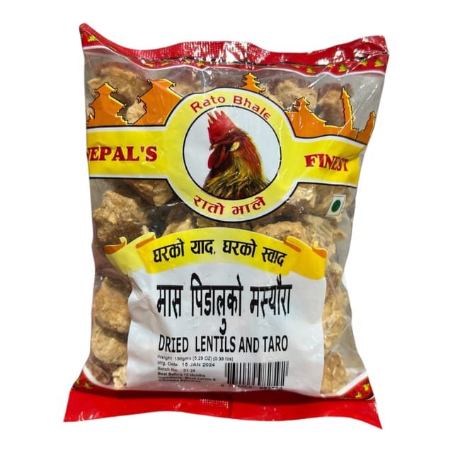 Rato Bhale Maas Pidalu Maseura (Dried Lentils & Taro)  150 GM