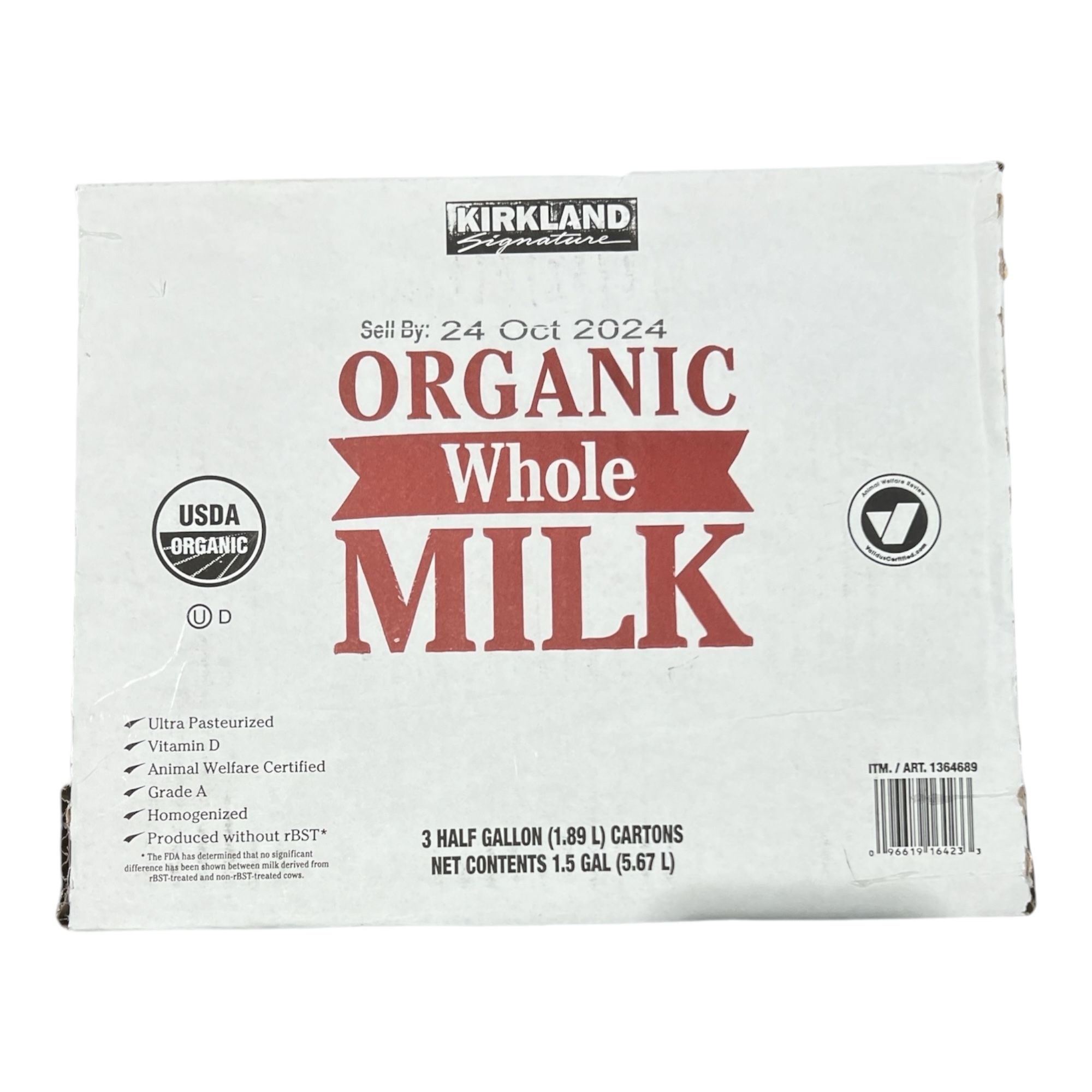 Organic Whole Milk 3 PK