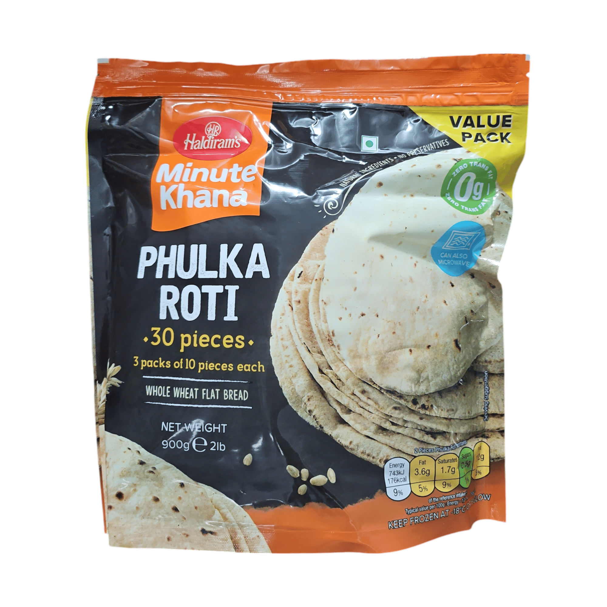 Haldiram Frozen Phulka Roti Value Pack (30PCS)