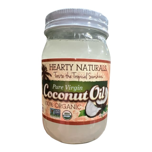 Organic Hearty Natural Virgin Coconut Oil 14 OZ