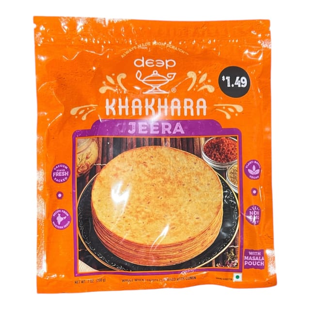 Deep Kha Jeera Khakhra 7 OZ