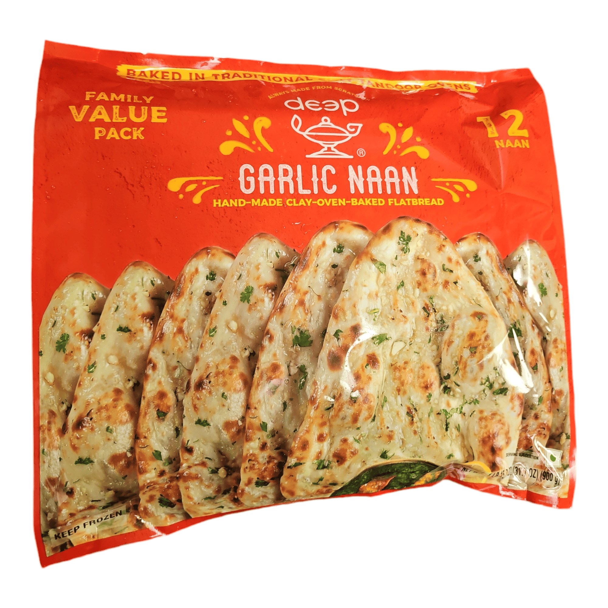 Deep Frozen Family pack Garlic Naan 12 PCS