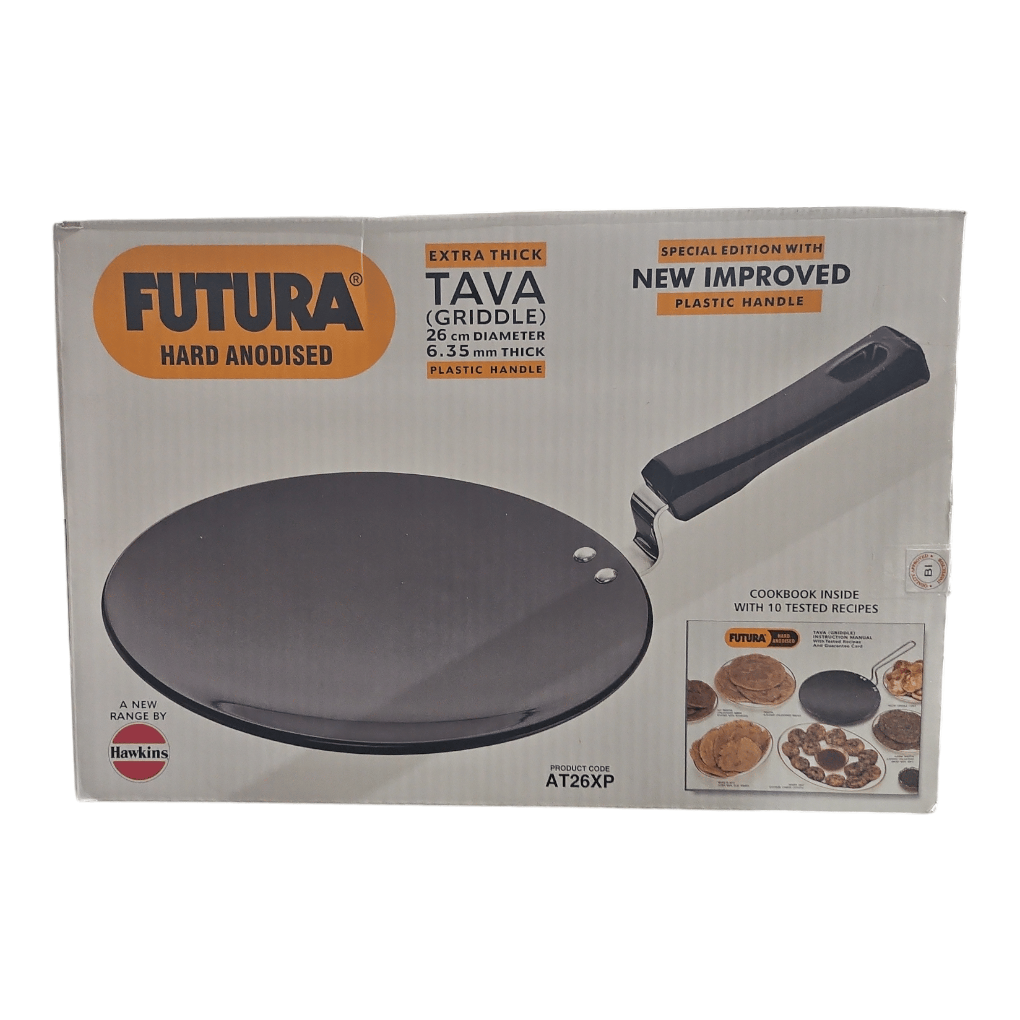 Hawkins Futura Anodised Flat Tava 26 CM