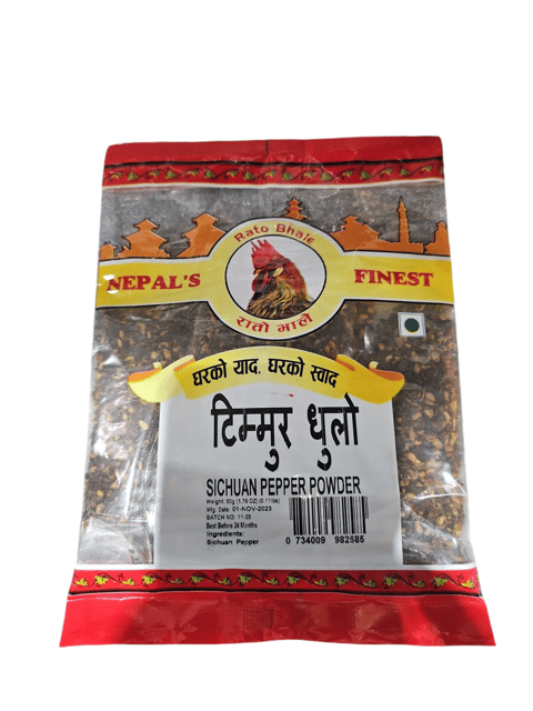 Rato Bhale Timbur Powder (Sichuan Pepper Powder)  50 GM