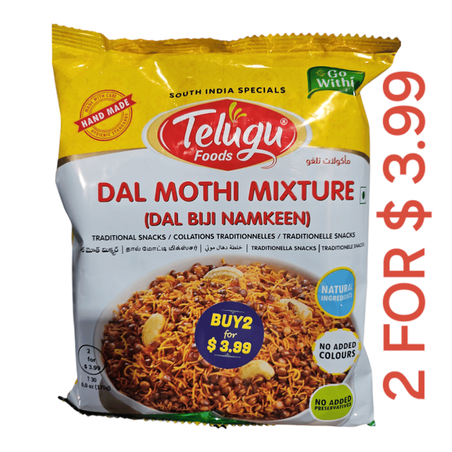 Telugu Foods Dal Moth Mixture 170 GM 1Pk, 2Pk